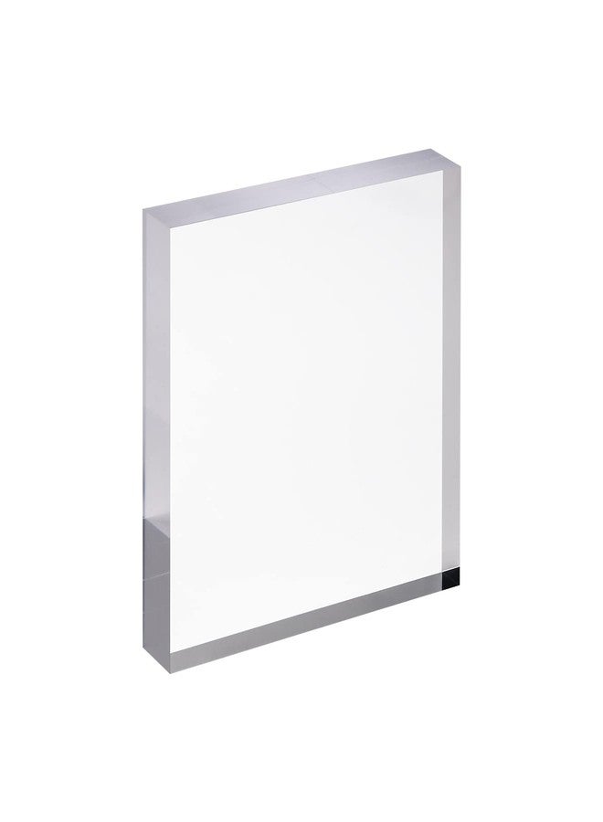 CiaoHER 1in Thickness 6in Square Acrylic Cube Display Block Clear Polished Pedestal Stand Riser Solid Base 6" x 6" x 1", 2 Pack - Image 3